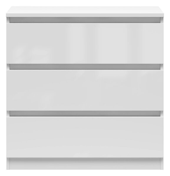 Comoda TETRIX, alb lucios, PAL laminat, 75x45x76 cm