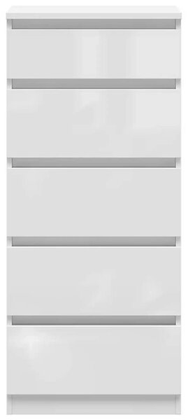 Comoda TETRIX, alb lucios, PAL, 50x45x115 cm