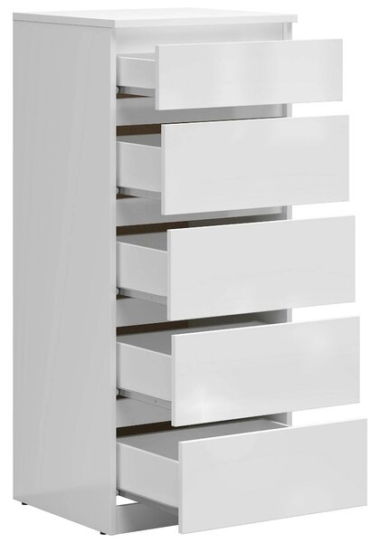 Comoda TETRIX, alb lucios, PAL, 50x45x115 cm