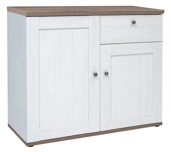 Comoda STOCKHOLM, alb andersen/stejar sonoma, PAL, 103x43x88 cm