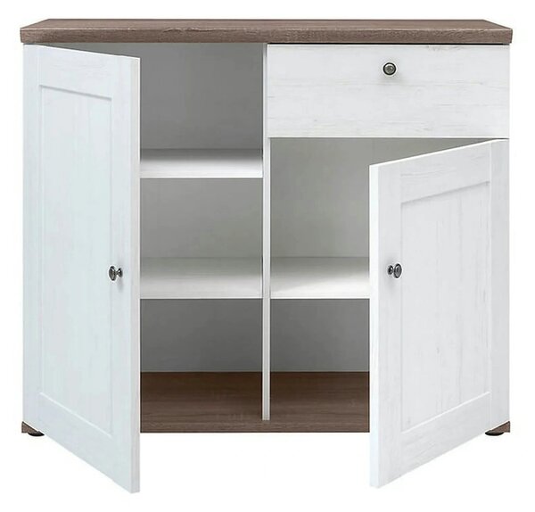 Comoda STOCKHOLM, alb andersen/stejar sonoma, PAL, 103x43x88 cm