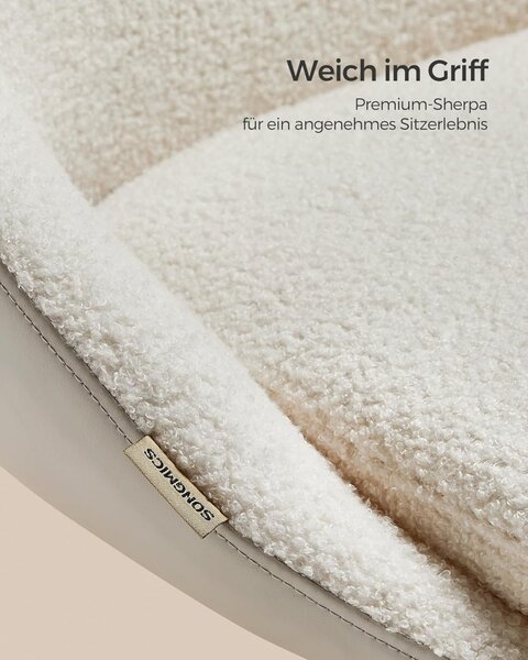 Scaun de birou boucle Cappuccino Songmics 56x60x93.3 cm