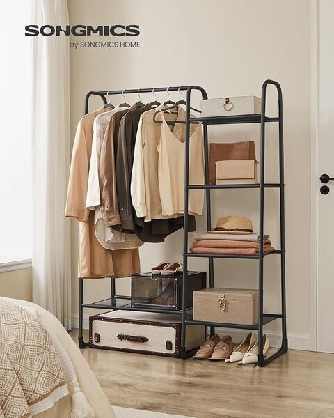 Cuier stander Negru Songmics 101.7x40x153.3 cm