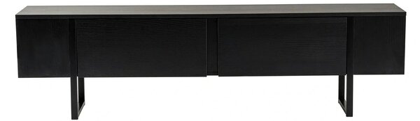 Comoda TV SERENITY, negru, PAL/metal, 180x30x50 cm