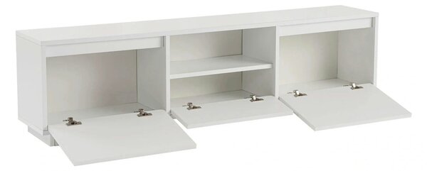 Comoda TV VANGUARD, alb, PAL, 160x30x42 cm