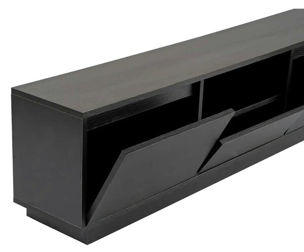 Comoda TV VANGUARD, negru, PAL, 160x30x42 cm