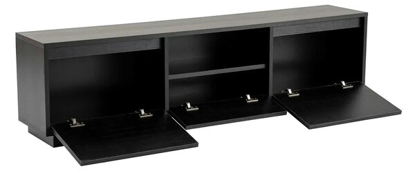 Comoda TV VANGUARD, negru, PAL, 160x30x42 cm
