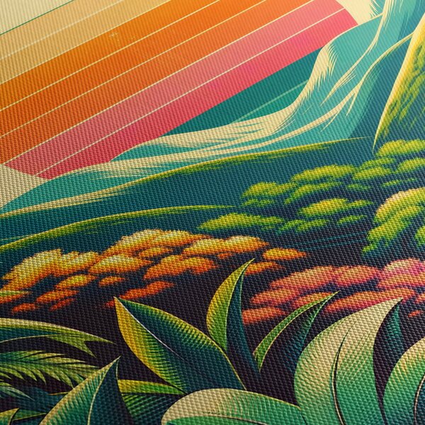 Tablou - Apus de soare multicolor (90x60 cm)