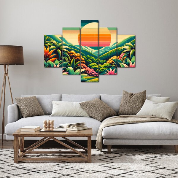 Tablou - Apus de soare multicolor (150x105 cm)