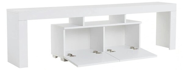Comoda TV ENCLAVE, alb, PAL, 180x32x50 cm