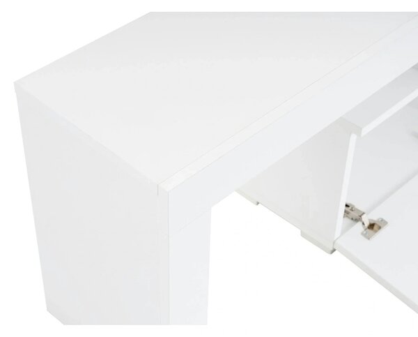 Comoda TV ENCLAVE, alb, PAL, 180x32x50 cm