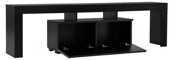 Comoda TV ENCLAVE, negru, PAL, 180x32x50 cm