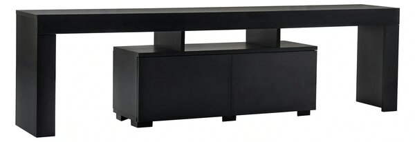 Comoda TV ENCLAVE, negru, PAL, 180x32x50 cm