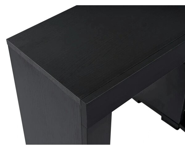 Comoda TV ENCLAVE, negru, PAL, 180x32x50 cm