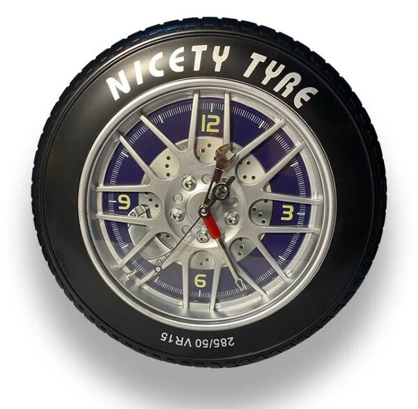 Ceas de Perete Sport Wheel – Design Unic în Forma de Roata pentru Pasionatii de Auto & Motorsport