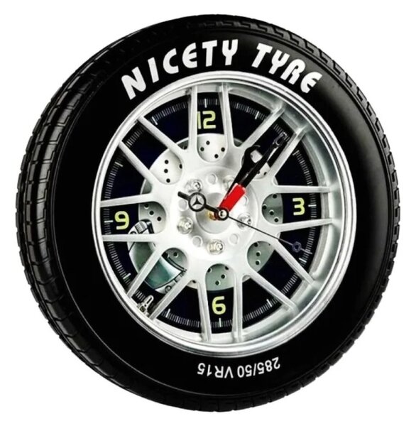 Ceas de Perete Sport Wheel – Design Unic în Forma de Roata pentru Pasionatii de Auto & Motorsport