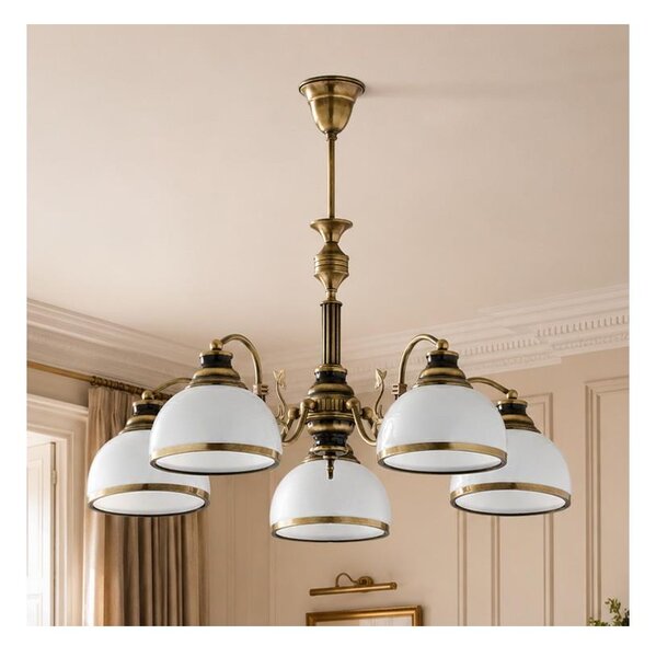 Brilagi - Lustră pe tijă TAURUS 5xE27/15W/230V diam. 70 cm bronz