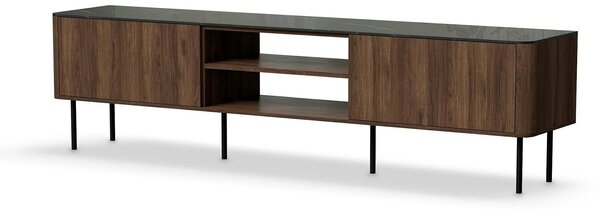 Comoda TV SOLANO, nuc/negru, PAL laminat, 200x40x55 cm