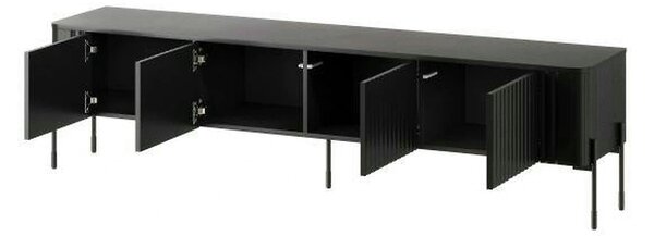 Comoda TV VERA, negru, PAL laminat, 190x40x50 cm