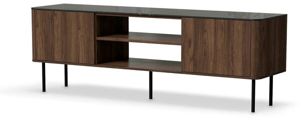 Comoda TV SOLANO, nuc/negru, PAL laminat, 150x40x55 cm