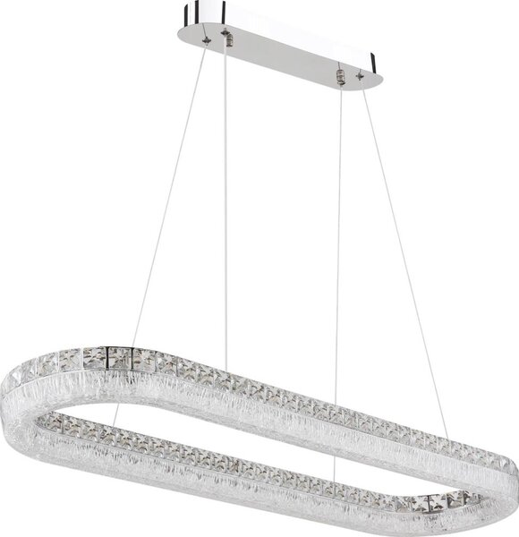 Globo 67387-40 - Candelabru LED reglabil pe cablu LAUREL 40W/230V sticlă clară+telecomandă