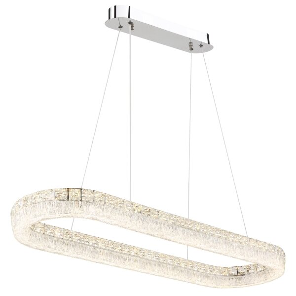 Globo 67387-40 - Candelabru LED reglabil pe cablu LAUREL 40W/230V sticlă clară+telecomandă