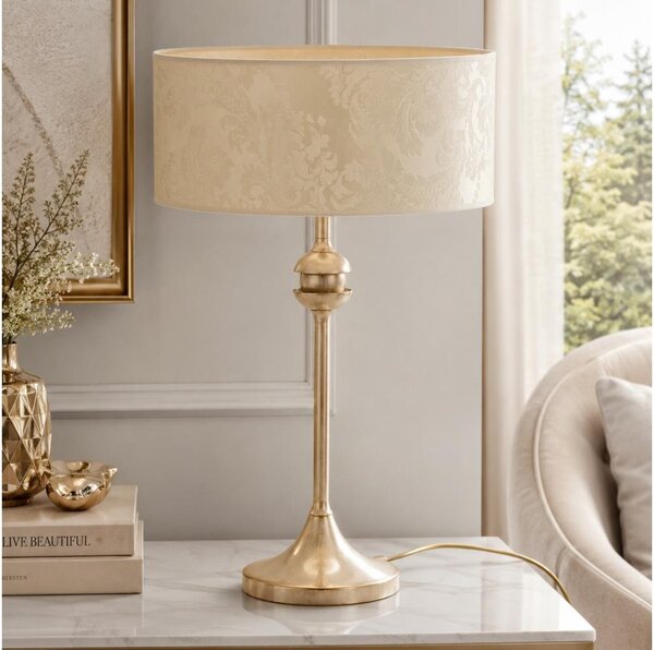 Brilagi - Lampă de masă SAPHIRE 1xE27/15W/230V crem/auriu/patină