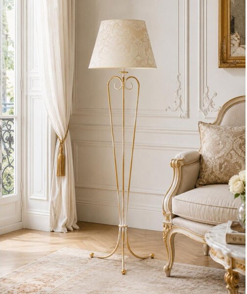 Brilagi - Lampă de podea SONIA 1xE27/15W/230V crem/patină