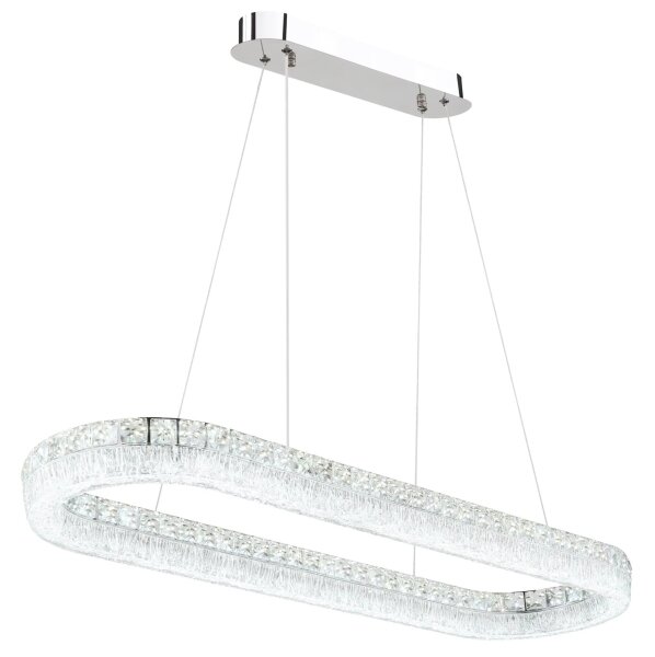 Globo 67387-40 - Candelabru LED reglabil pe cablu LAUREL 40W/230V sticlă clară+telecomandă