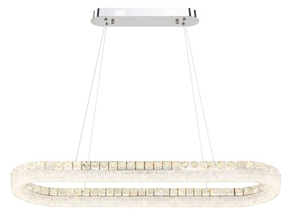 Globo 67387-40 - Candelabru LED reglabil pe cablu LAUREL 40W/230V sticlă clară+telecomandă