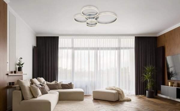 Globo 67260-120 - Plafonieră LED dimabilă RUBIO 120W/230V 90x114 cm+telecomandă