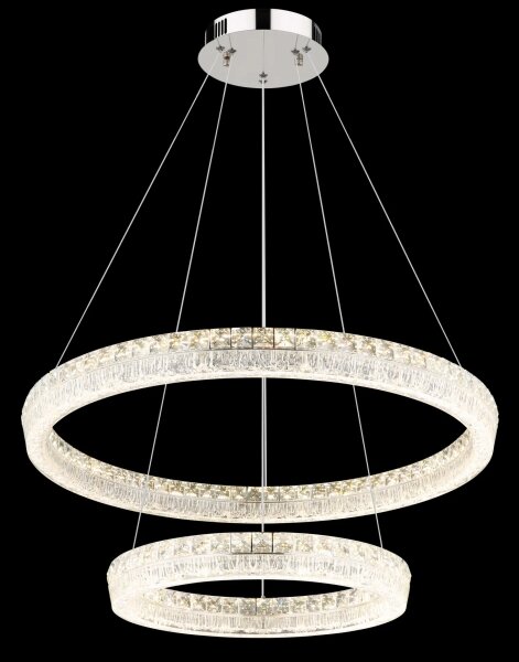 Globo 67387-72 - Lustră LED dimmabilă suspendată pe cablu LAUREL 72W/230V, sticlă transparentă + telecomandă