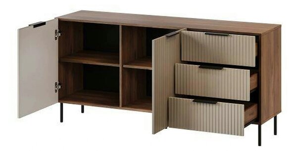 Comoda ALMERA TYP1, nuc/casmir, PAL laminat, 156x42x75 cm