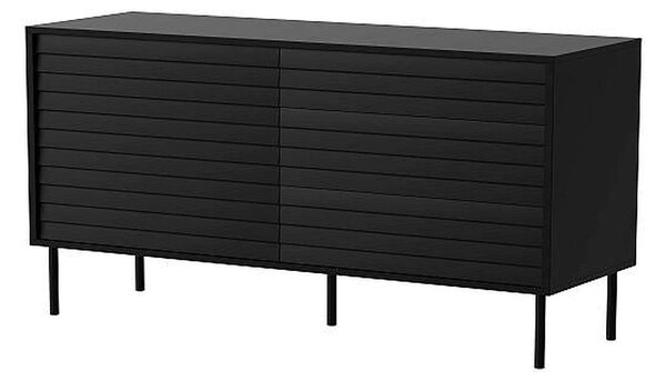 Comoda CORTINA, negru, PAL laminat, 102x40x81 cm