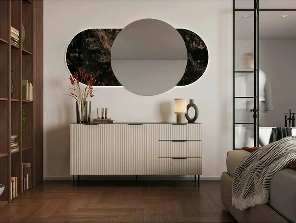 Comoda ALMERA TYP1, nuc/casmir, PAL laminat, 156x42x75 cm