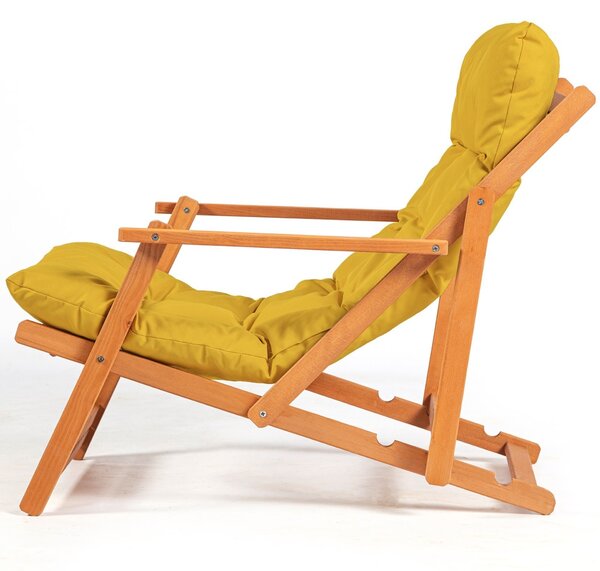 Set Gradina - Masa si Scaune (3 Bucati), Bundle echo, UnicUtil, Culoarea Galben Natural