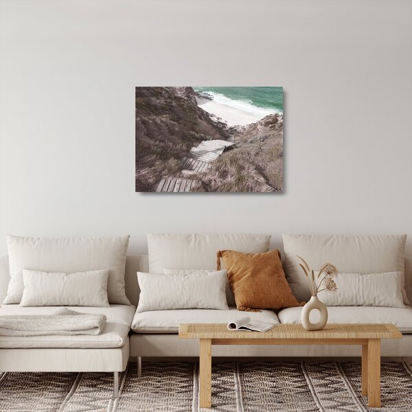 Tablou pe sticlă - Călătorie spre Marea de Smarald (70x50 cm)