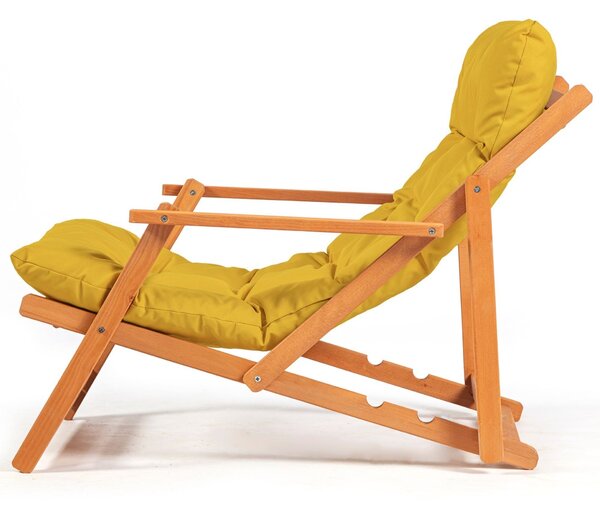 Set Gradina - Masa si Scaune (3 Bucati), Bundle echo, UnicUtil, Culoarea Galben Natural