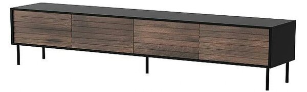 Comoda TV CORTINA, nuc/negru, PAL laminat, 200x40x55 cm