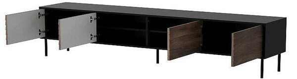 Comoda TV CORTINA, nuc/negru, PAL laminat, 200x40x55 cm