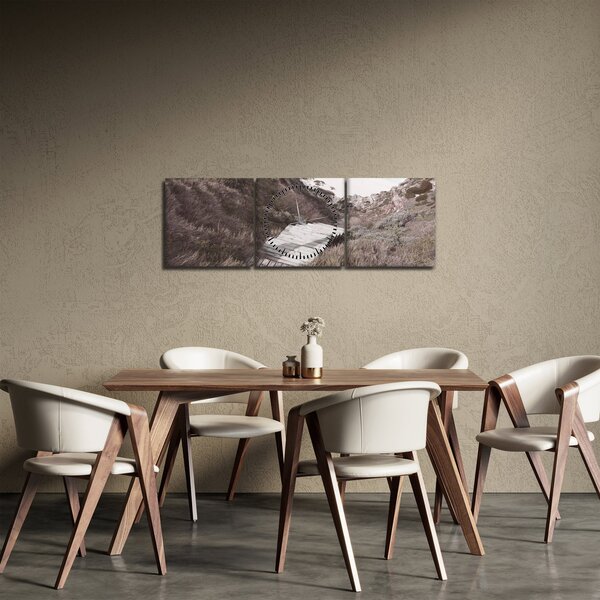 Tablou - Călătorie spre Marea de Smarald (cu ceas) (90x30 cm)
