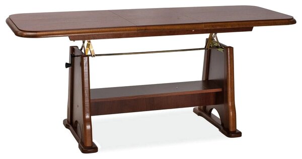 Masuta BEATA, nuc, PAL/lemn, 130/170x67x60/77 cm