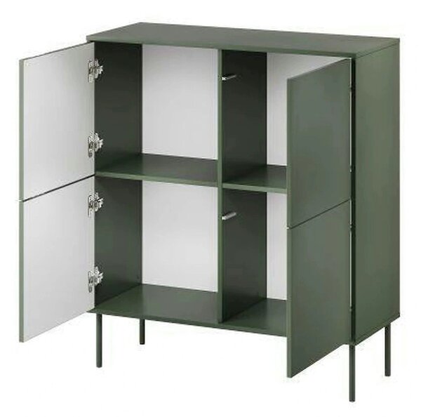 Comoda TRESSE, verde, PAL laminat, 100x40x110 cm