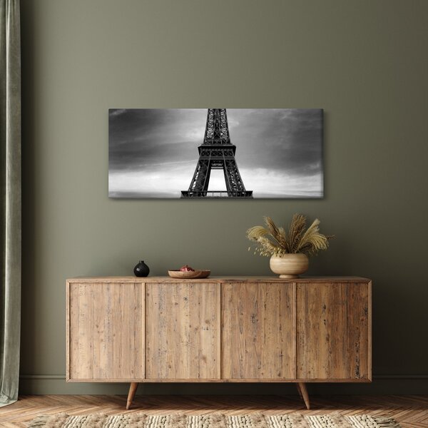 Tablou - Mașină roz în Paris (120x50 cm)