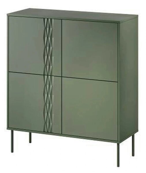 Comoda TRESSE, verde, PAL laminat, 100x40x110 cm