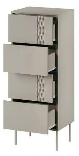 Comoda TRESSE, bej, PAL laminat, 50x40x125 cm