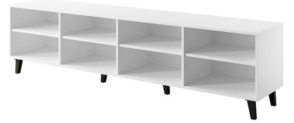 Comoda TV ASTI, alb mat, PAL laminat, 200x42x52 cm