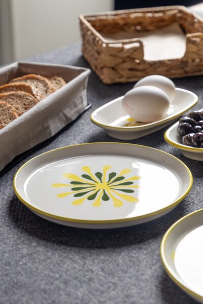 Set Farfurii (14 Bucati), Bits stone, UnicUtil, Culoarea Verde