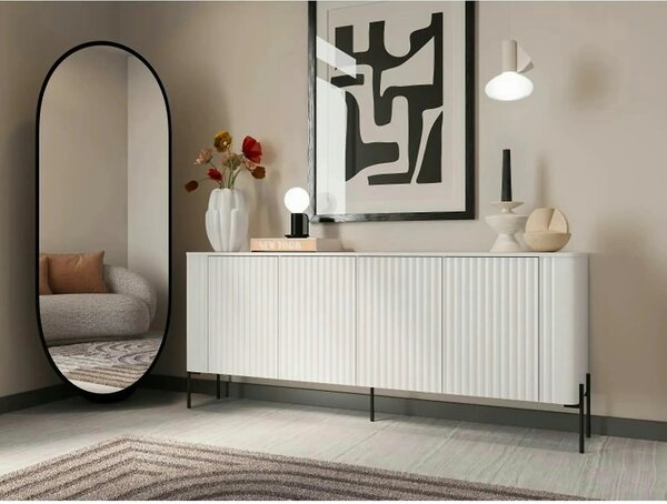 Comoda VERA, alb, PAL laminat, 190x40x80 cm