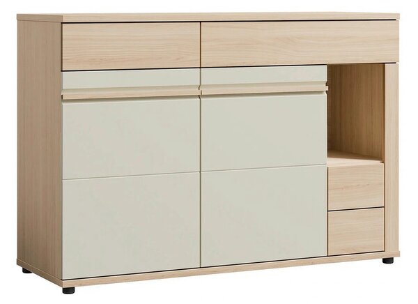 Comoda OSLO OS12, stejar riva/casmir, PAL laminat, 130x44x90 cm